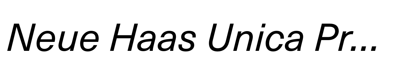 Neue Haas Unica Pro Italic